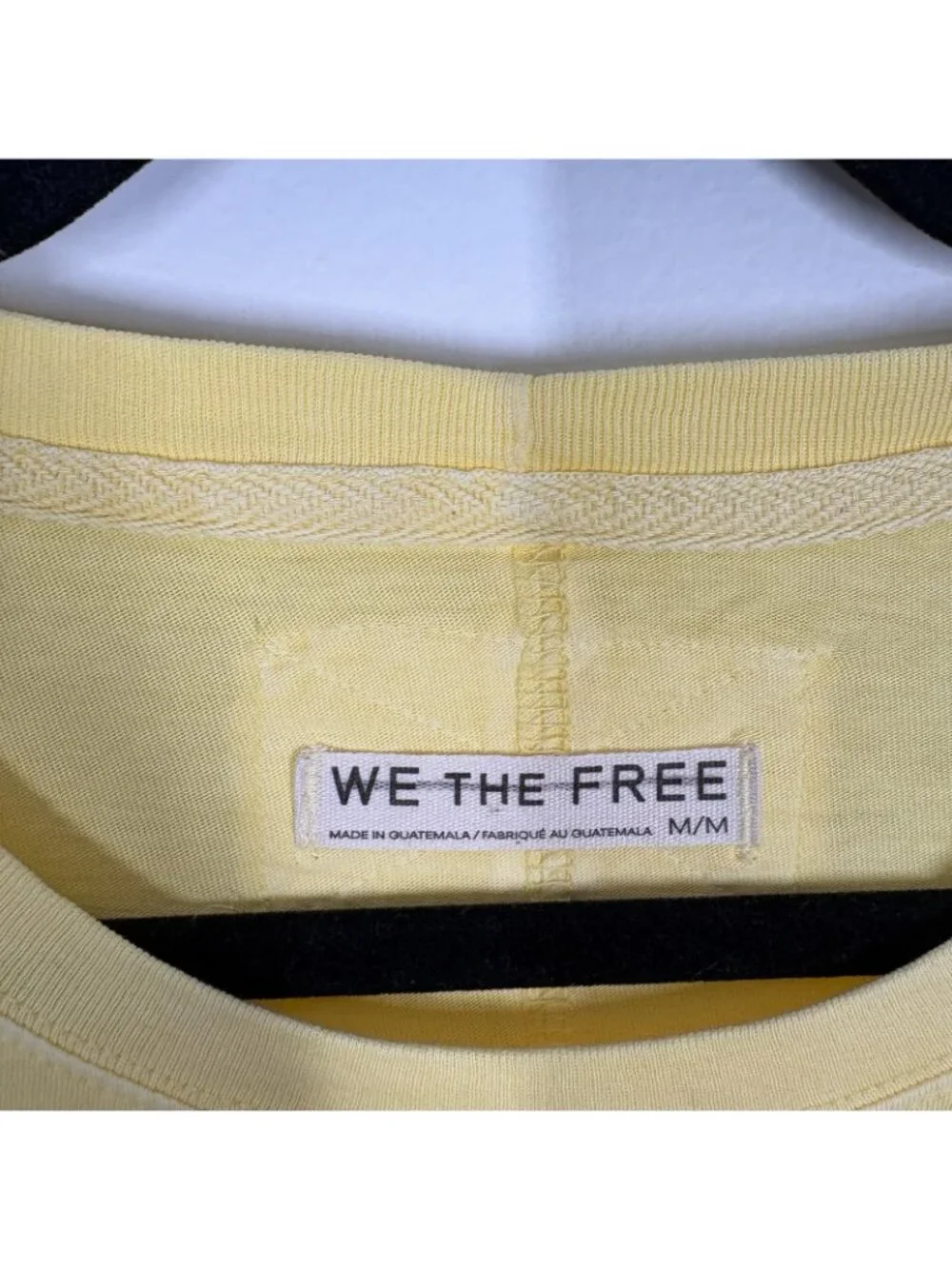 We The Free Women M Yellow Short Sleeve Perfect Oversized Crewneck Tee NWOT - Picture 9 of 13